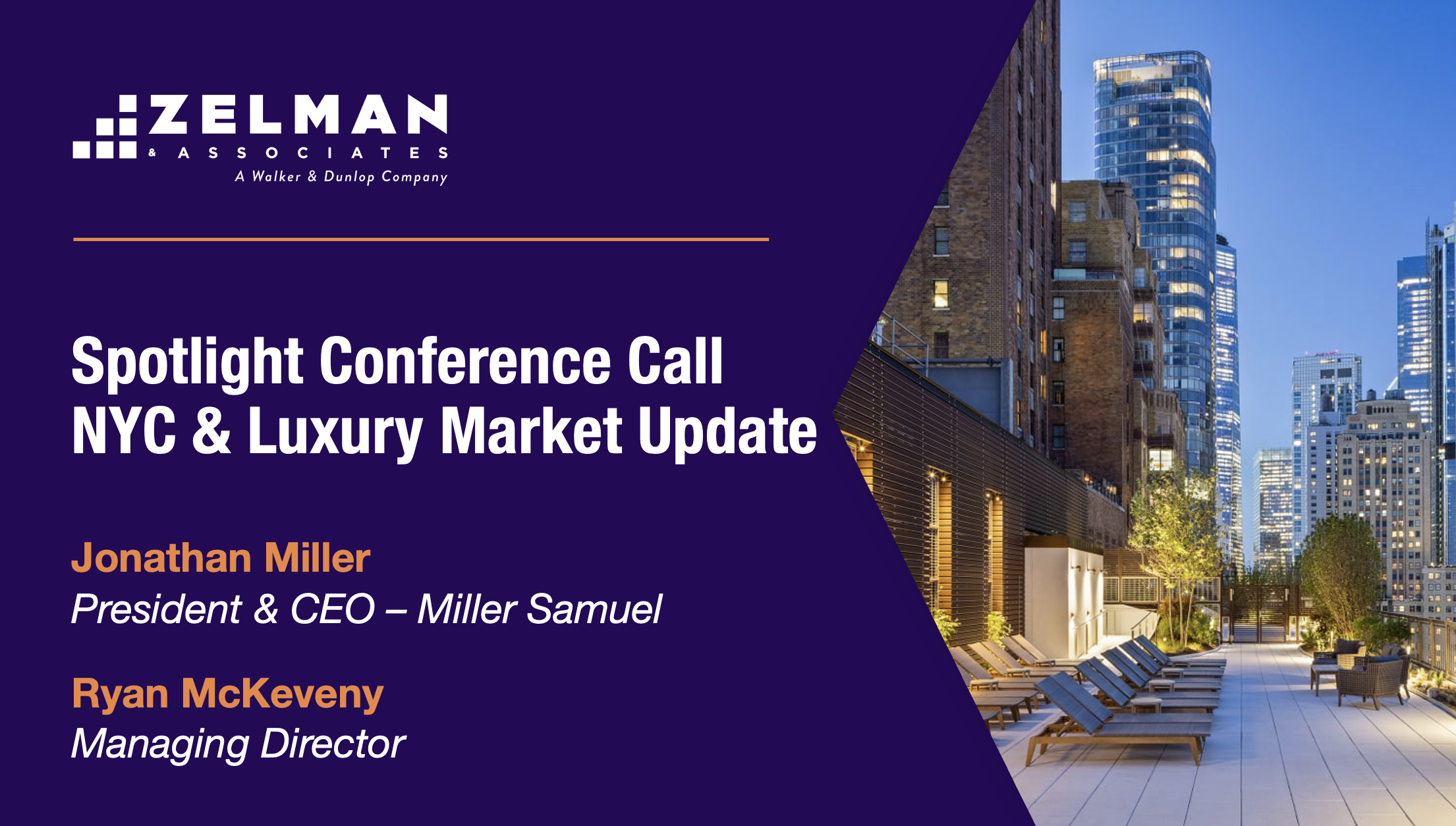 Spotlight CC: NYC & Luxury Market Update with Jonathan Miller at Miller Samuel