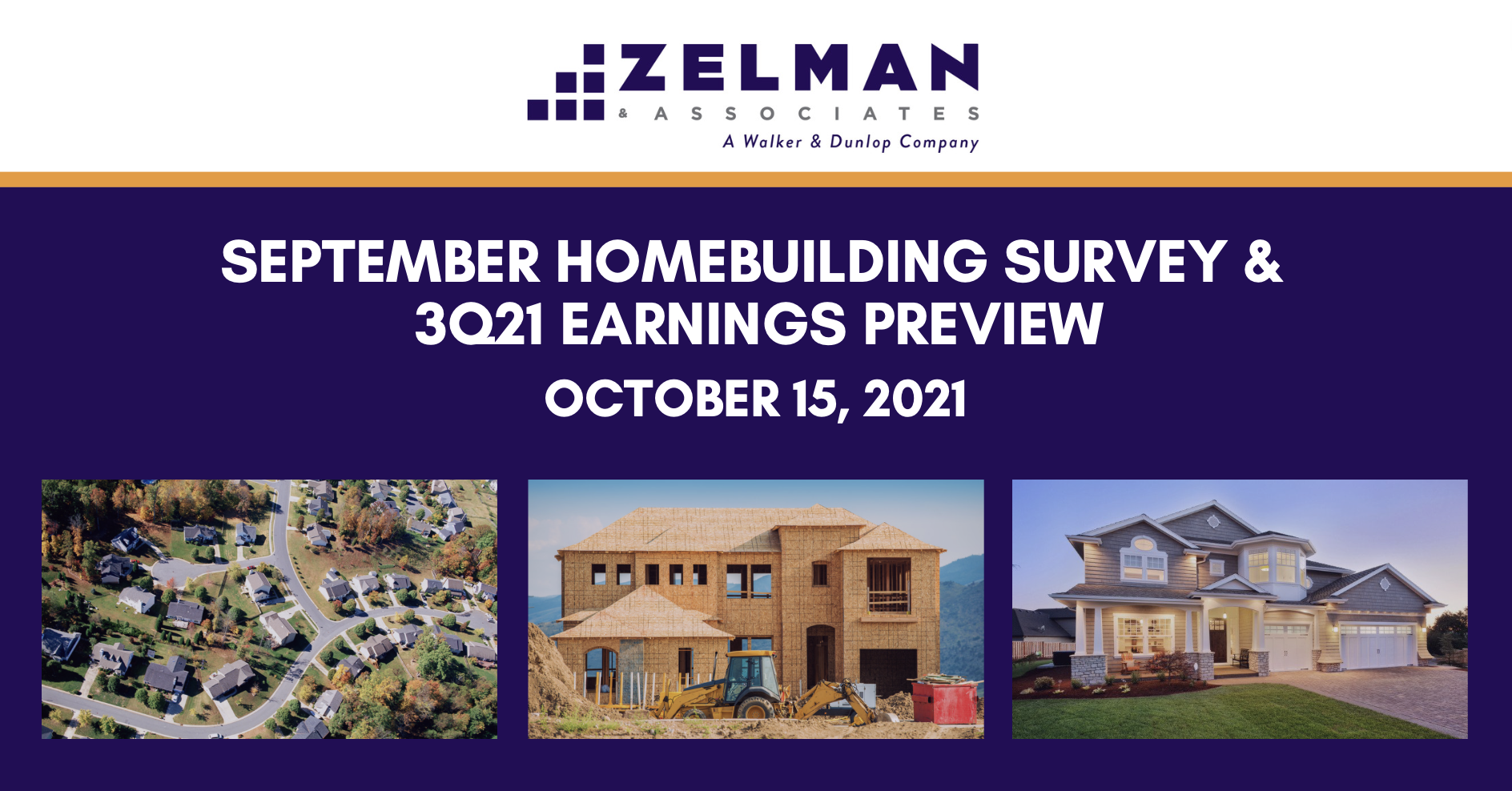 September Homebuilding Survey & 3Q21 Earnings Preview